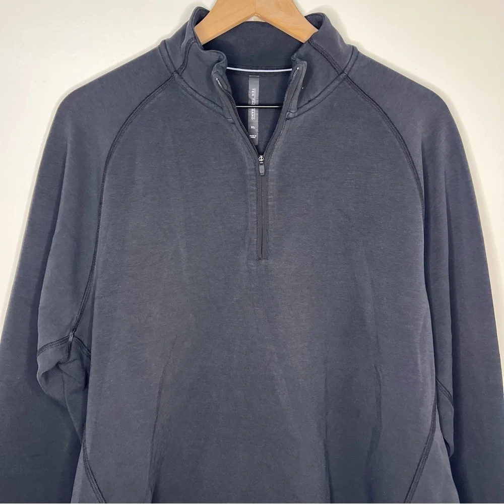 Ten Thousand Recover Mock Neck Sweatshirt Men's Size XL Black Casual Athleisure - Picture 3 of 5